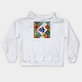 Mexican Talavera Tiles Colorful Pattern Kids Hoodie